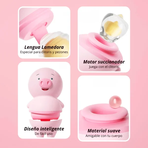 Vibrador Succionador y Lamedor Piggy - imagen 2