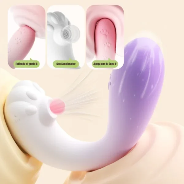 Vibrador y succionador Kitty - imagen 2