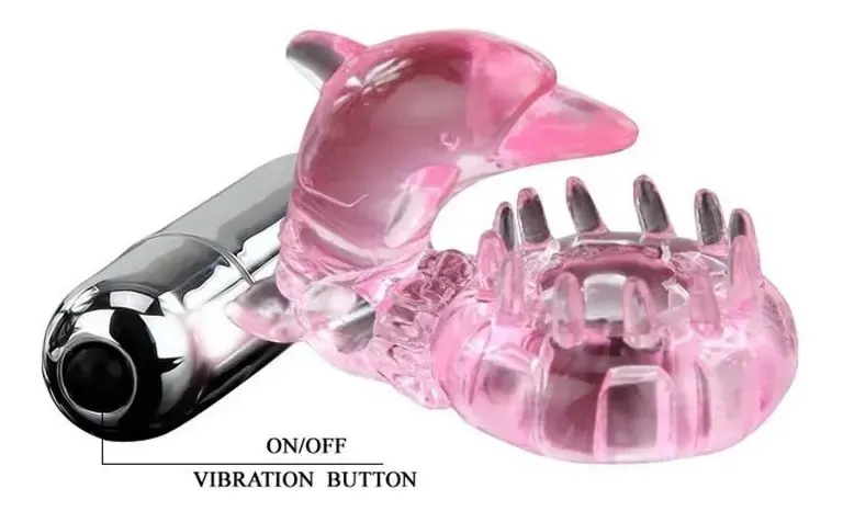 Anillo Peneano Vibrador con Estimulador Delfín - imagen 4