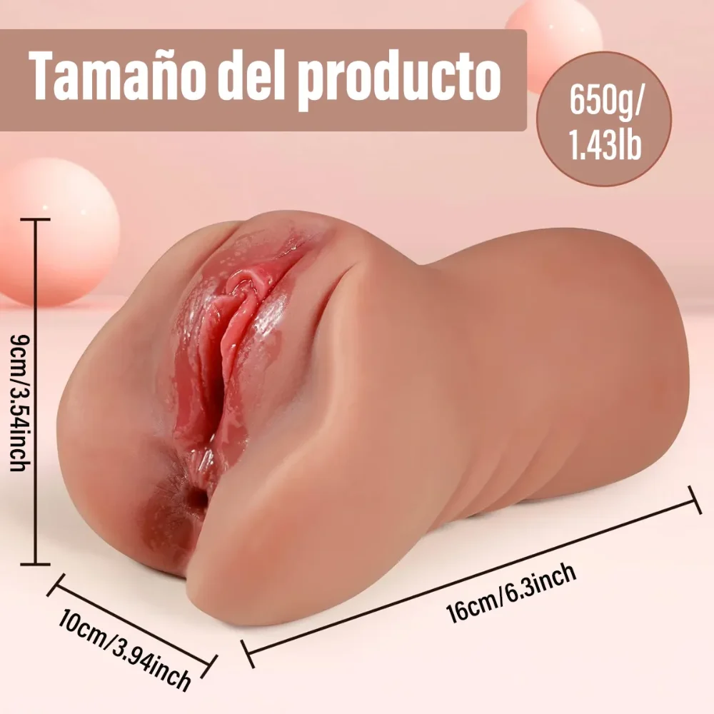 Masturbador Masculino Realista con Vagina de Silicona y Vibración - imagen 2
