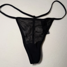 Tanga Simple Color Negro Standar