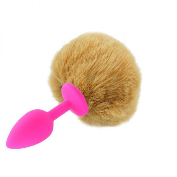 Plug Anal Siliconado  Con Pompón