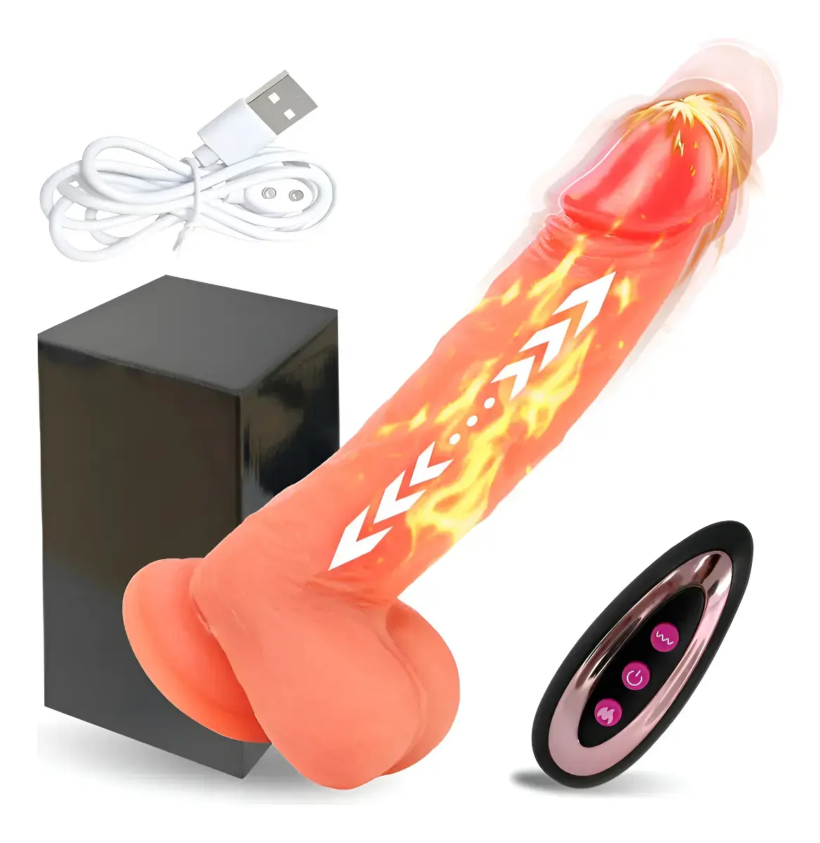 Vibrador Consolador Realista Dildo Pene Telescópico