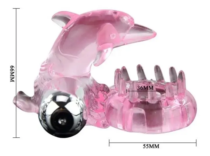Anillo Peneano Vibrador con Estimulador Delfín - imagen 2