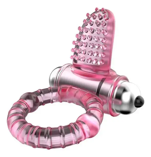 Anillo Peneano Vibrador con Lengüeta Texturizada - imagen 2