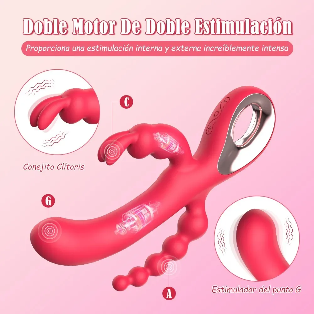 Vibrador Conejo 3 en 1 - imagen 4