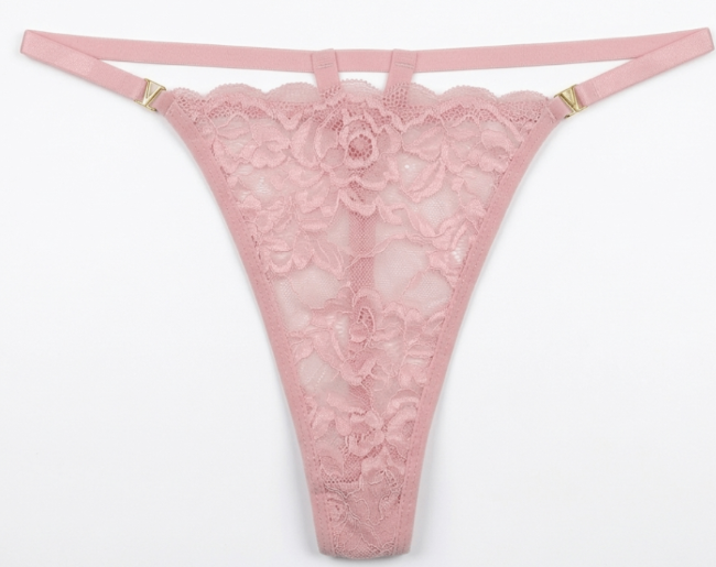 Tanga de Encaje Rosado L/XL