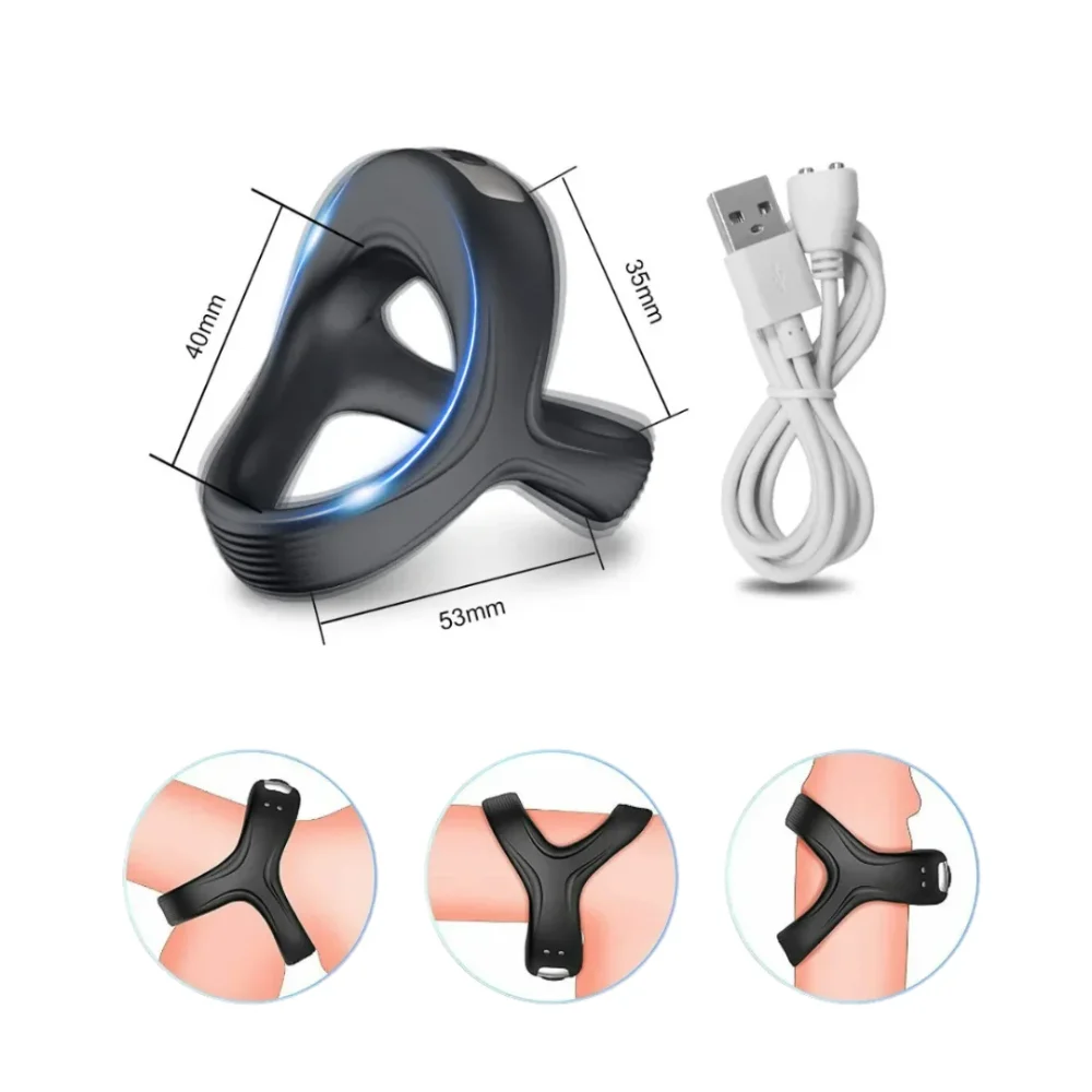 Anillo Vibrador Doble Troya - imagen 3
