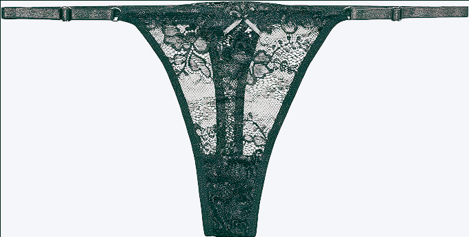 Tanga de Encaje Dark Turquesa S/M