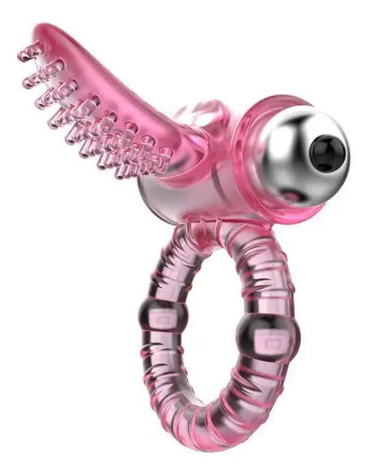 Anillo Peneano Vibrador con Lengüeta Texturizada - imagen 3