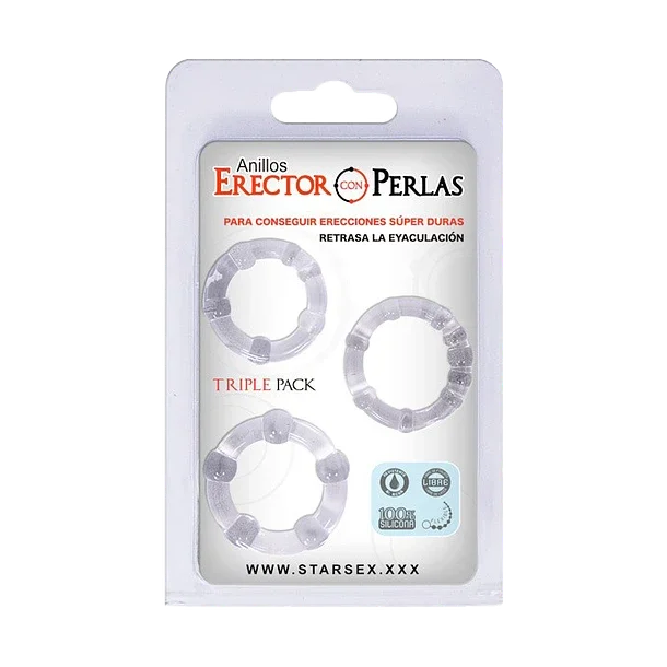 Anillos erectores con perlas