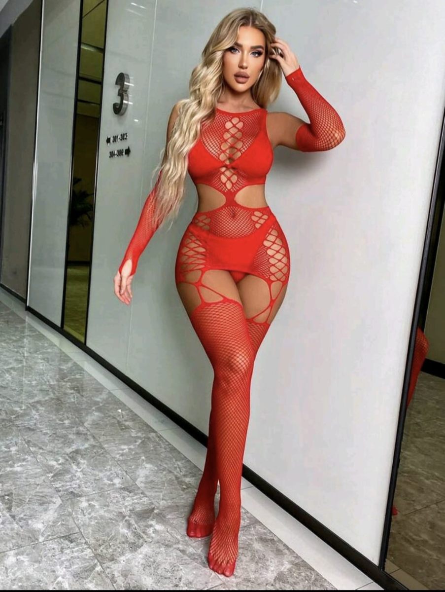 Lingerie Body: Red Passion Mesh